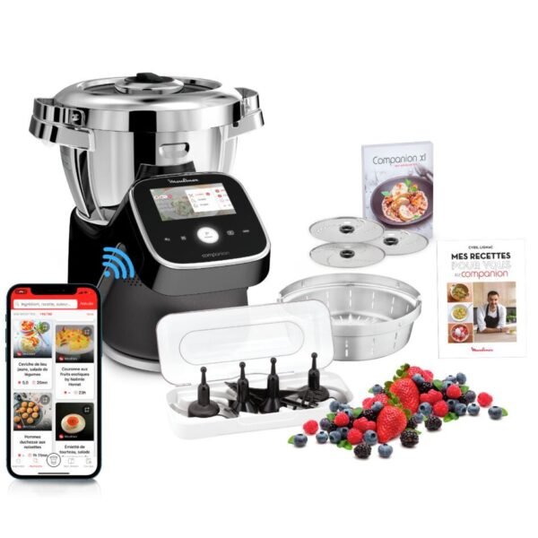Robot cuiseur moulinex i-companion touch pro xl hf93d810 1550 w noir