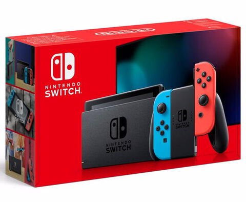 100527 Nintendo Switch 1.1 con 1 Joy-Con rojo neón + 1 Joy-Con azul neón