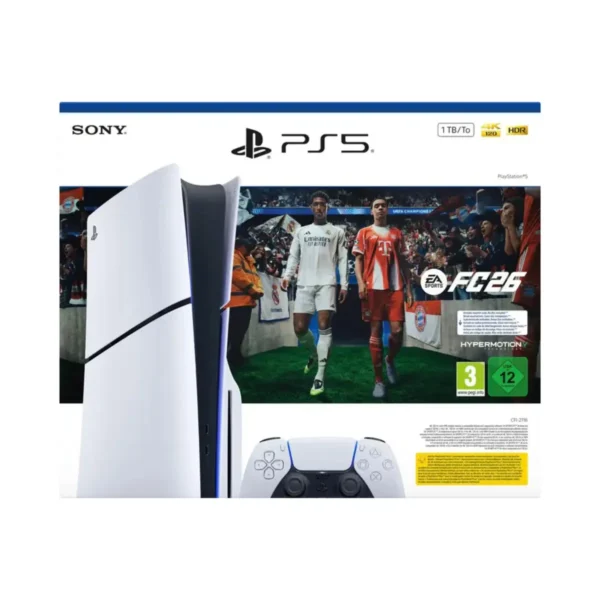 2-3 Sony PS5 Slim (CD) + Pack de 26 tarjetas EA Sports FC