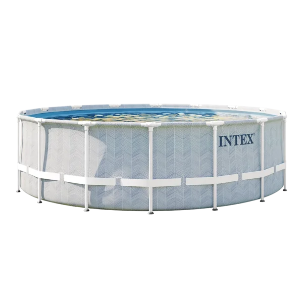 Piscina redonda con diseño de espiga de 4,88 x 1,22 m.