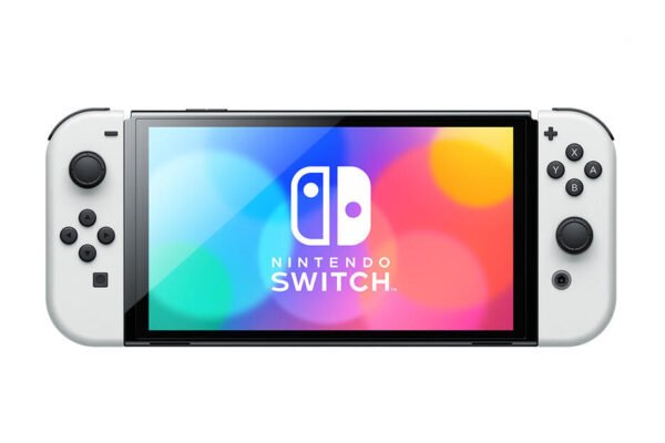 Nintendo Switch con base y mandos Joy-Con blancos