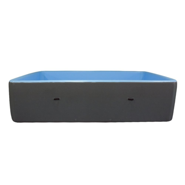 2 Piscina infantil inflable rectangular portátil de PVC