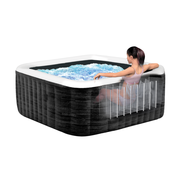Spa hinchable de pizarra para 4 personas
