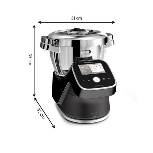 Robot cuiseur moulinex i-companion touch pro xl hf93d810 1550 w noir