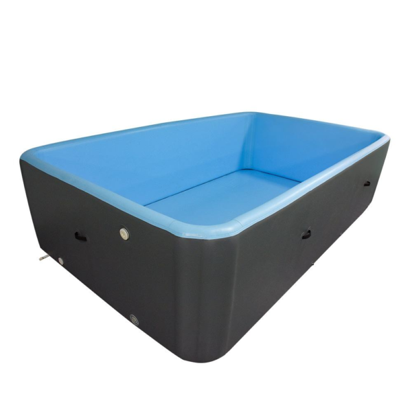 3 Piscina infantil inflable rectangular portátil de PVC