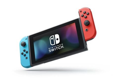 3196018_scrmax Nintendo Switch 1.1 con 1 Joy-Con rojo neón + 1 Joy-Con azul neón