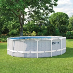 Piscina redonda con diseño de espiga de 4,88 x 1,22 m.