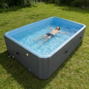 Piscina infantil inflable rectangular portátil de PVC