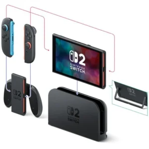 Consola Nintendo Switch 2 azul claro y rojo claro + Mario Kart World (código)