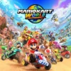 9 Consola Nintendo Switch 2 azul claro y rojo claro + Mario Kart World (código)