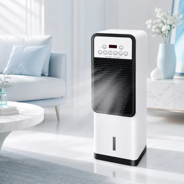 Aire acondicionado portátil 3 en 1: potente refrigeración.